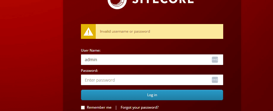 Reset sitecore admin password