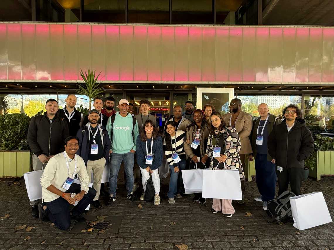 The community together at Google Cloud Labs London, from my original event photograph